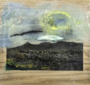 Altered Photo of Landscape with Encaustic