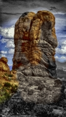 Altered digital photo taken in Arches National Park in Utah